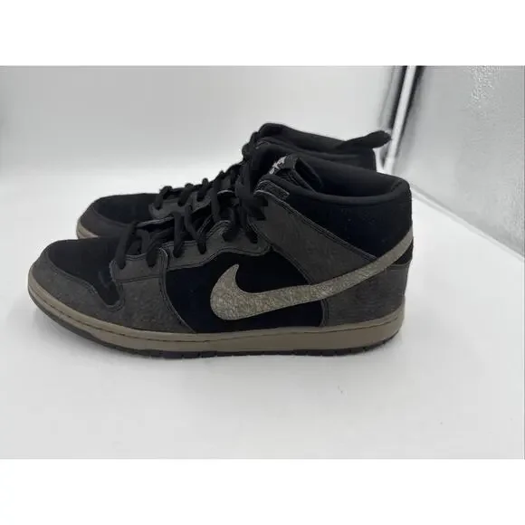 Size 12 - Nike Dunk Pro Sb Mid Black nike sb dunk mid pro size 13 solid black strapless 2010 RARE  main image 3